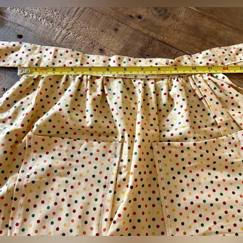 Kids Polka Dot Cream Apron